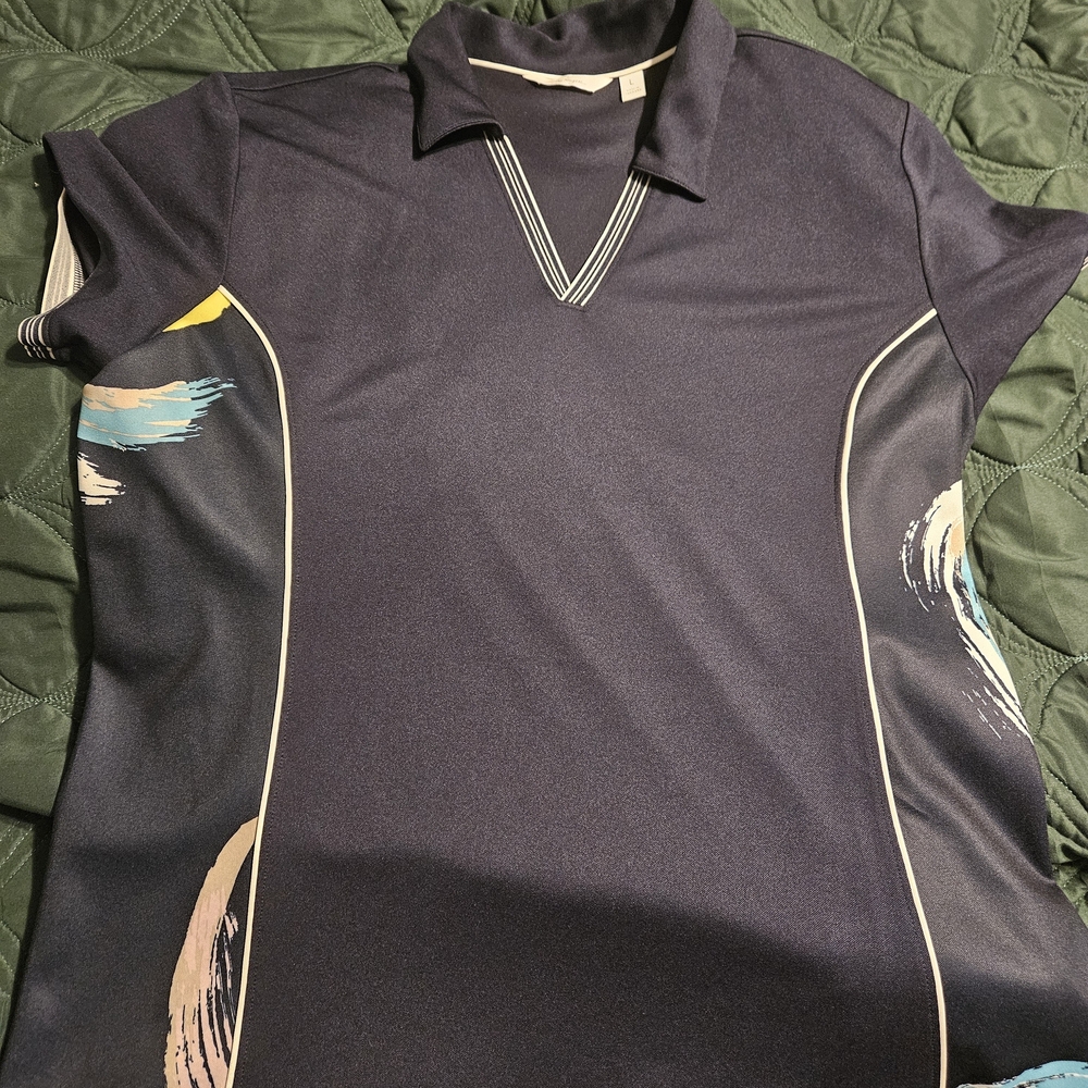 Lady Hagen Navy Polo Shirt